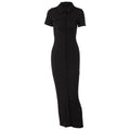 Sexy Backless Short Sleeve Shirt Dress Women Ribbed Buttons Up Bandage Knitted Bodycon Gown 2022 - MERGE.DAY.1.FREESTYLE