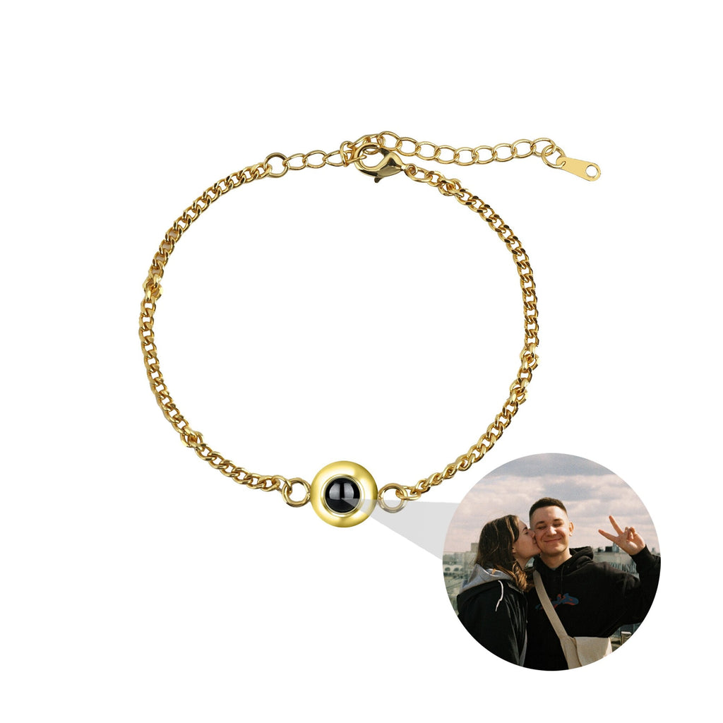 Circle Photo Projection Bracelets Personalized Custom Photo Bracelet Memorial Gift - MERGE.DAY.1.FREESTYLE