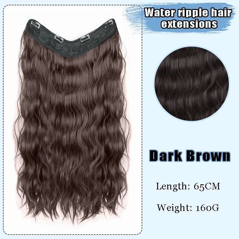 AOSI Part Synthetic Clip In Hair Extension Long Thick Curly Natural Blonde Flase Hair Hairpieces For Women Heat Resistant