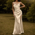 Spaghetti Strap Satin Corset Fishbone Push Up Bodycon Party Long Dress - MERGE.DAY.1.FREESTYLE