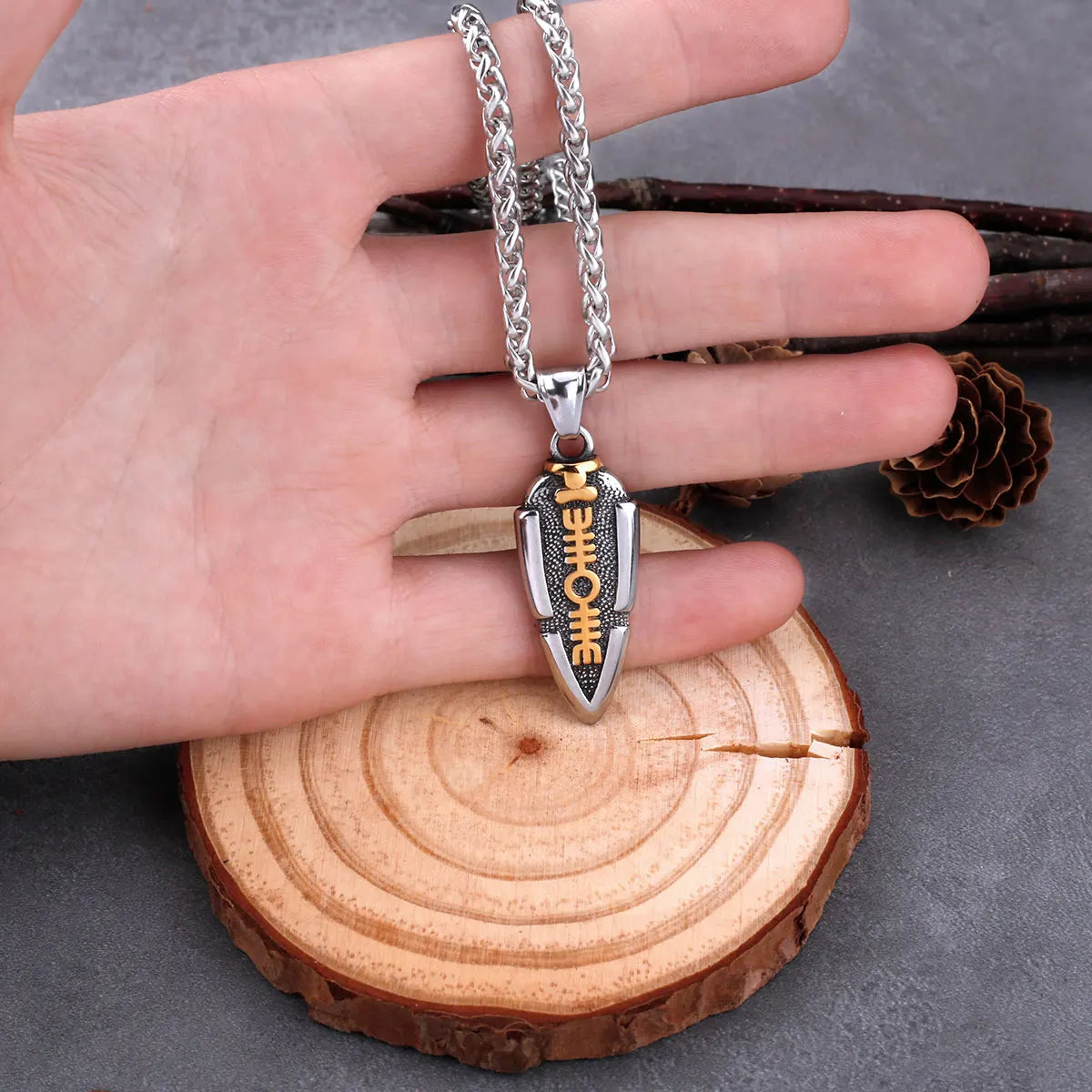 Spear Odin Valknut Gungnir Pendant Necklace - MERGE.DAY.1.FREESTYLE