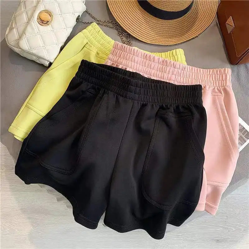 High Waist Pants With Pocket Yoga Shorts Women Sports Short Bottoms - MERGE.DAY.1.FREESTYLE