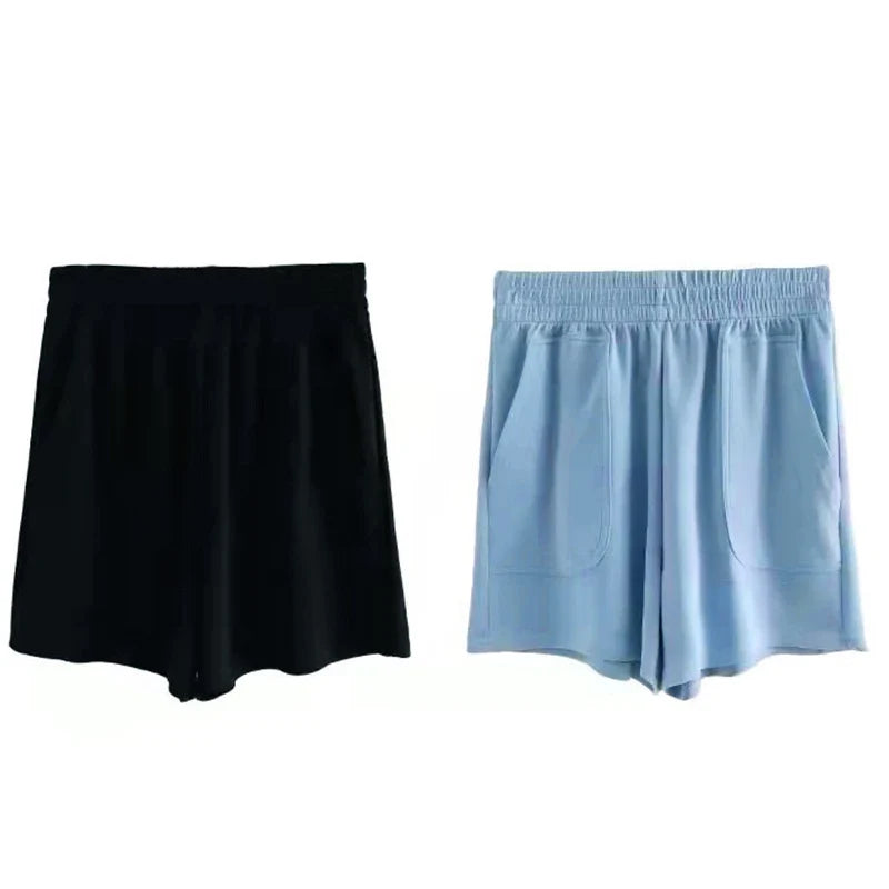 High Waist Pants With Pocket Yoga Shorts Women Sports Short Bottoms - MERGE.DAY.1.FREESTYLE