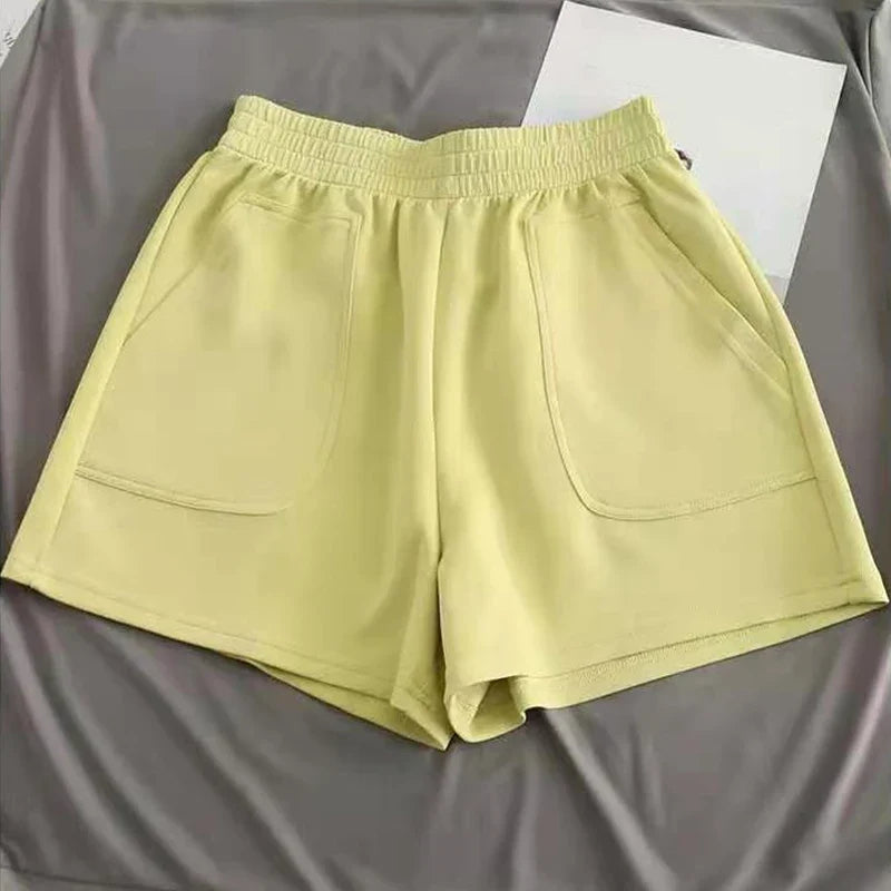 High Waist Pants With Pocket Yoga Shorts Women Sports Short Bottoms - MERGE.DAY.1.FREESTYLE