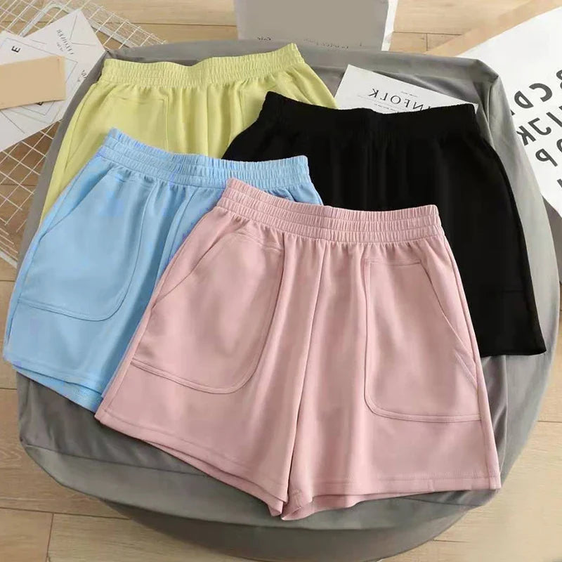 High Waist Pants With Pocket Yoga Shorts Women Sports Short Bottoms - MERGE.DAY.1.FREESTYLE