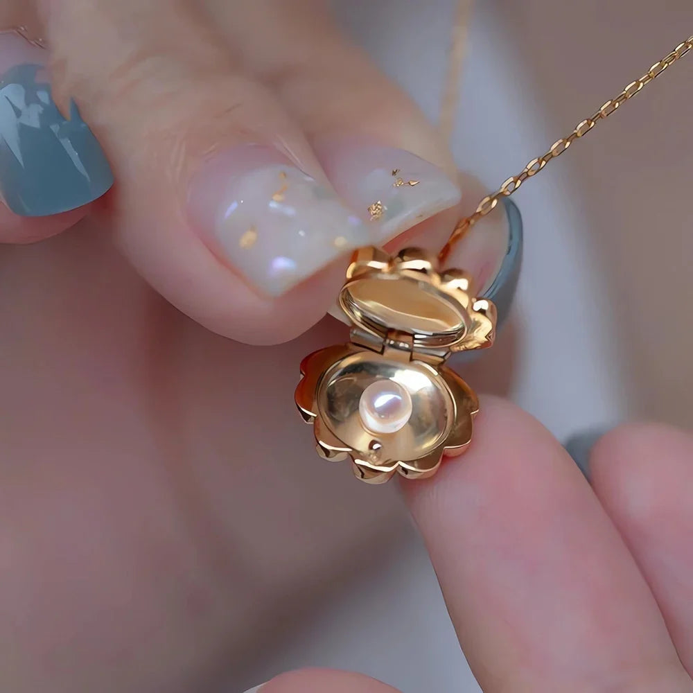 shell pearl pendant necklace - MERGE.DAY.1.FREESTYLE