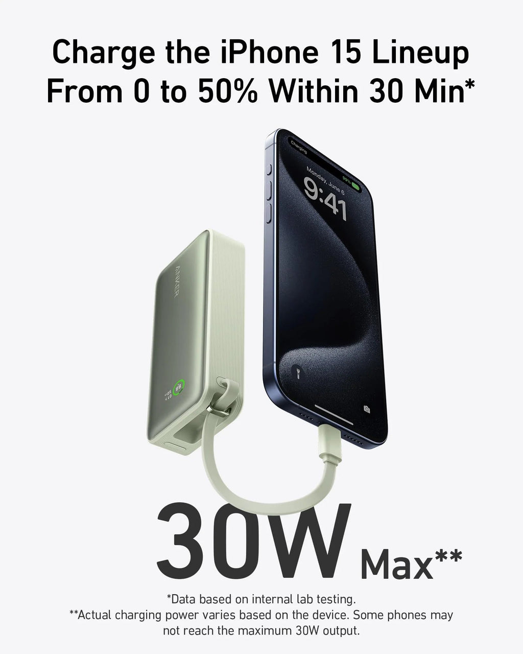 Anker Nano Power Bank (30W, Built-In USB-C Cable) - MERGE.DAY.1.FREESTYLE