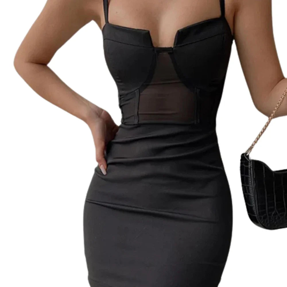 sling sexy low-cut one-shoulder slim hip wrap dress - MERGE.DAY.1.FREESTYLE