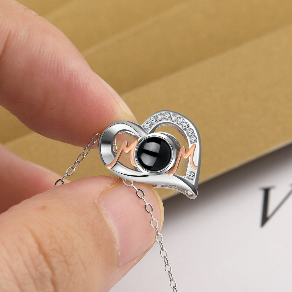 Heart Projection Necklace Personalized Photo MOM Pendant - MERGE.DAY.1.FREESTYLE