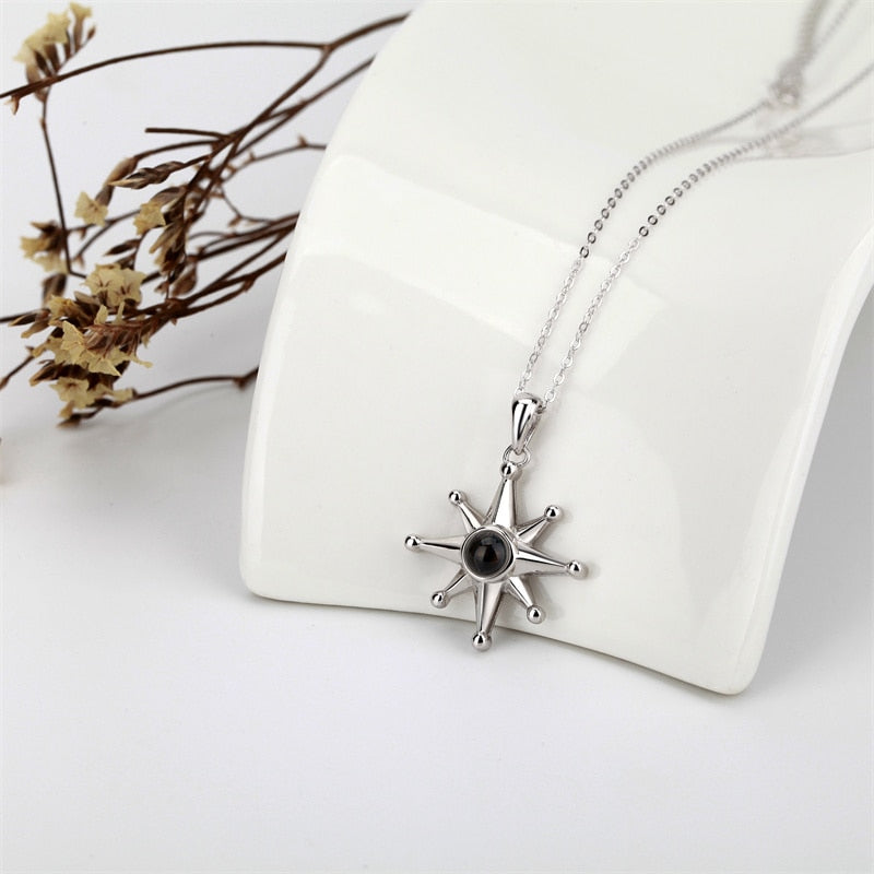 Custom Photo Necklace Flower Pendant Personalized Projection Jewelry - MERGE.DAY.1.FREESTYLE