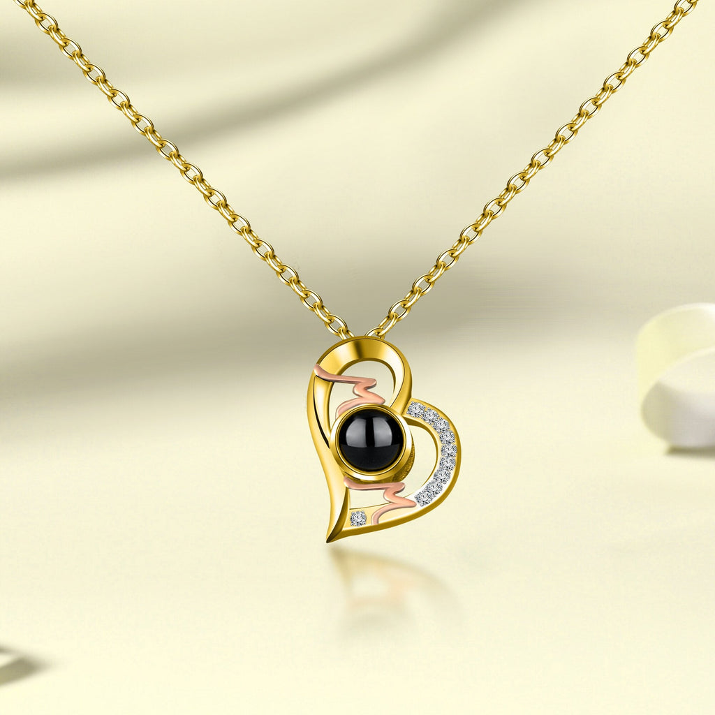 Heart Projection Necklace Personalized Photo MOM Pendant - MERGE.DAY.1.FREESTYLE