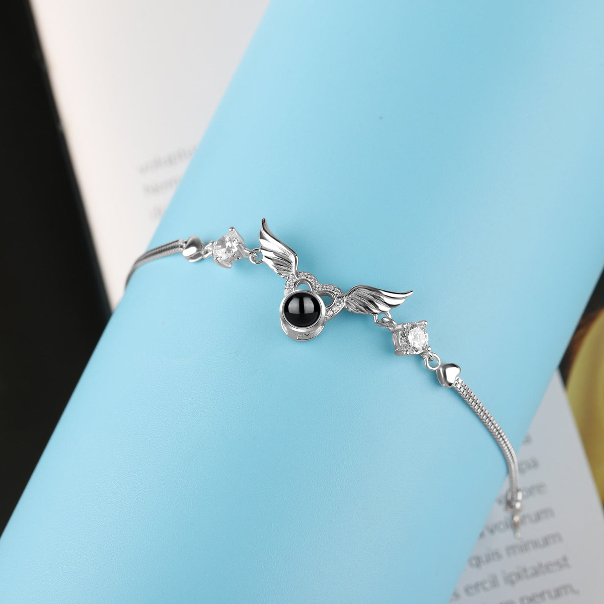 Personalized Photo 100 Languages Projection Bracelet for Angle Wing Memory Bracelets - MERGE.DAY.1.FREESTYLE