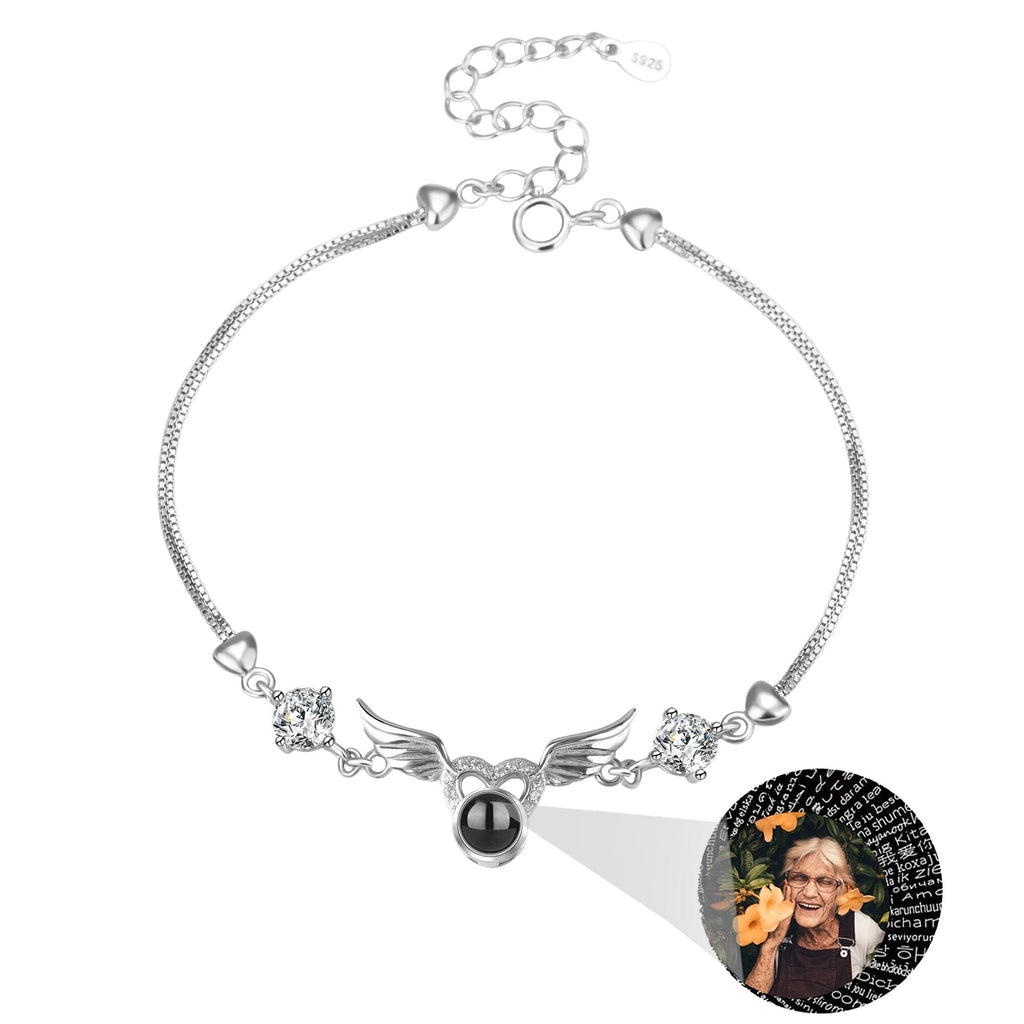 Personalized Photo name Projection Bracelet for Angle Wing Memory Bracelets - MERGE.DAY.1.FREESTYLE