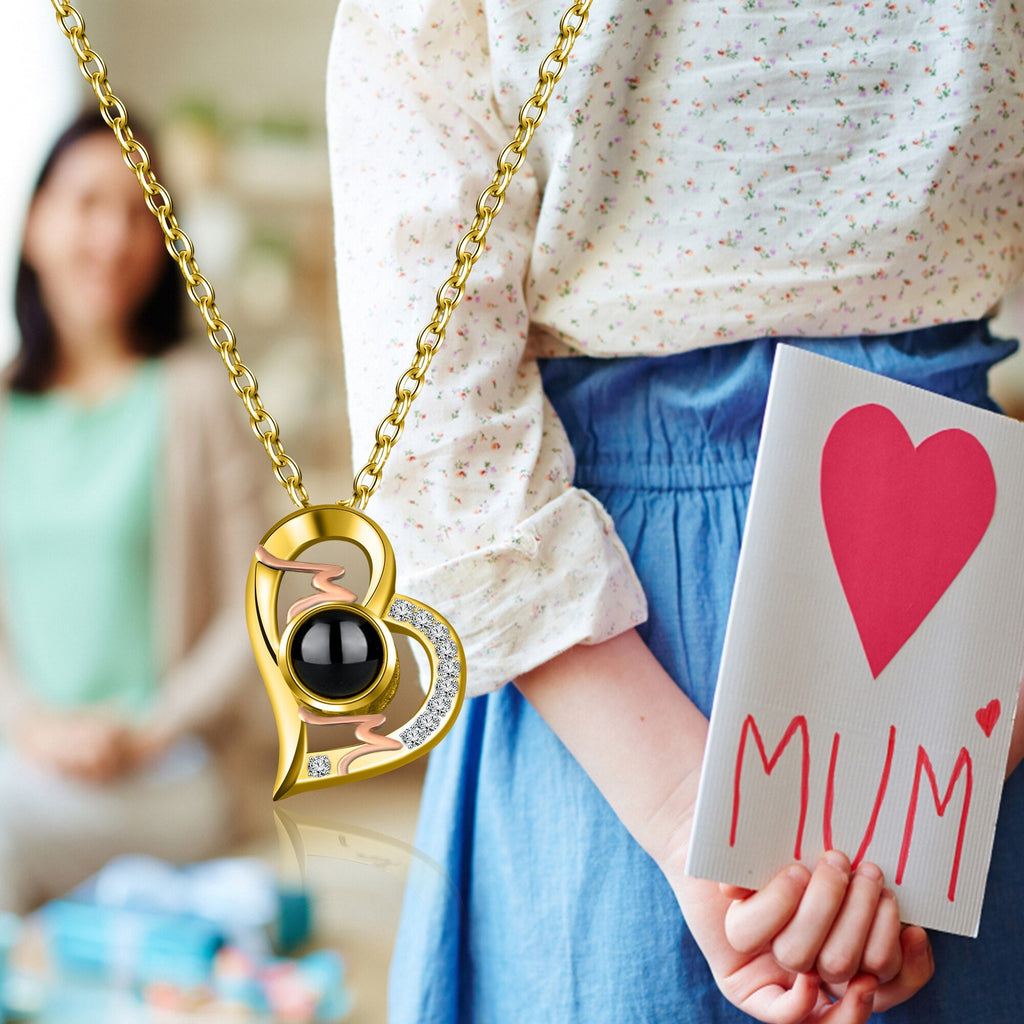Heart Projection Necklace Personalized Photo MOM Pendant - MERGE.DAY.1.FREESTYLE