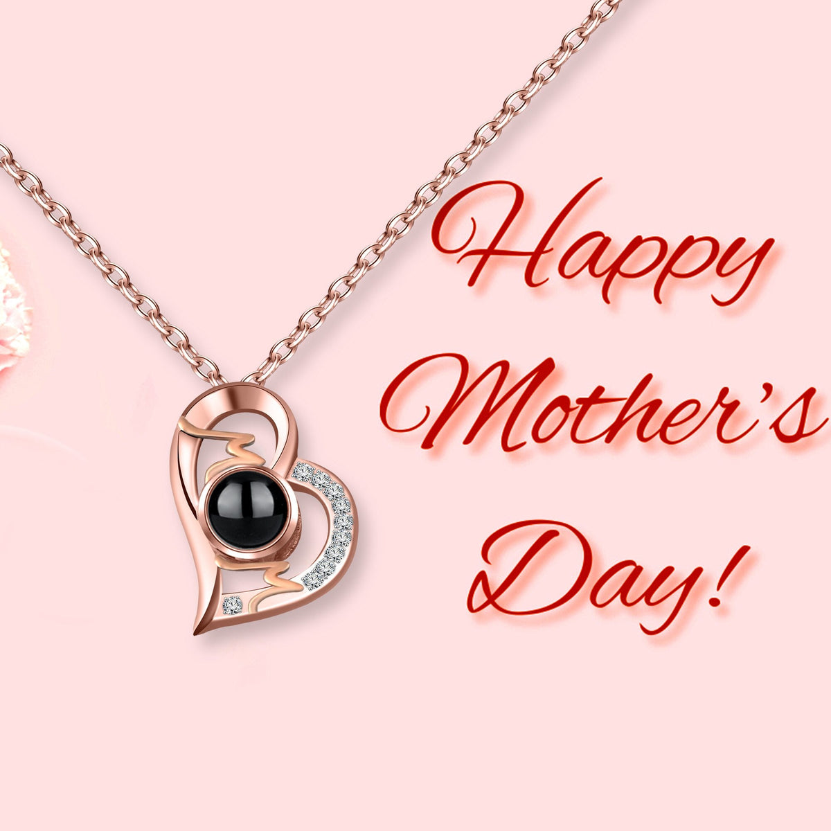 Heart Projection Necklace Personalized Photo MOM Pendant - MERGE.DAY.1.FREESTYLE