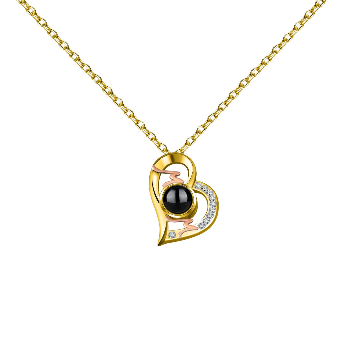 Heart Projection Necklace Personalized Photo MOM Pendant - MERGE.DAY.1.FREESTYLE