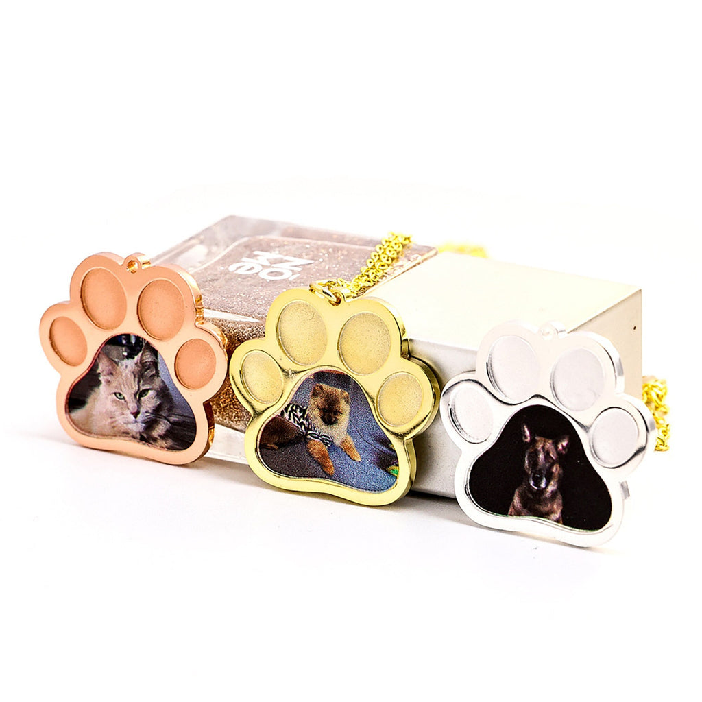 Custom Photo Memorial Jewelry Dog Paw Necklaces Cat Gift - MERGE.DAY.1.FREESTYLE