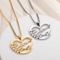 Custom Mom Necklace With Birthstones Personalized Heart Mother And Child Name Pendant - MERGE.DAY.1.FREESTYLE