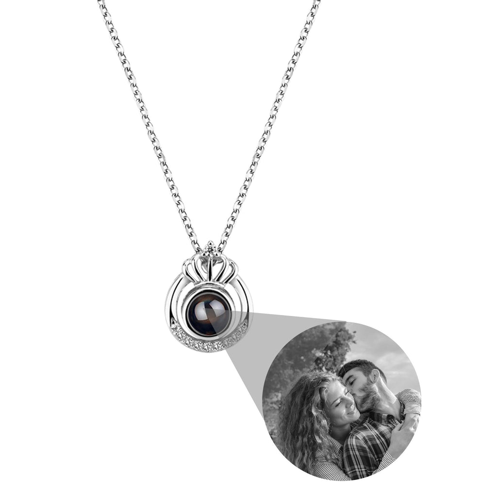 Crown Necklace Projection Pendant Custom Name Photo Memorial Gift - MERGE.DAY.1.FREESTYLE