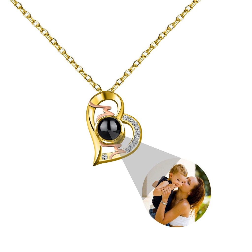 Heart Projection Necklace Personalized Photo MOM Pendant - MERGE.DAY.1.FREESTYLE