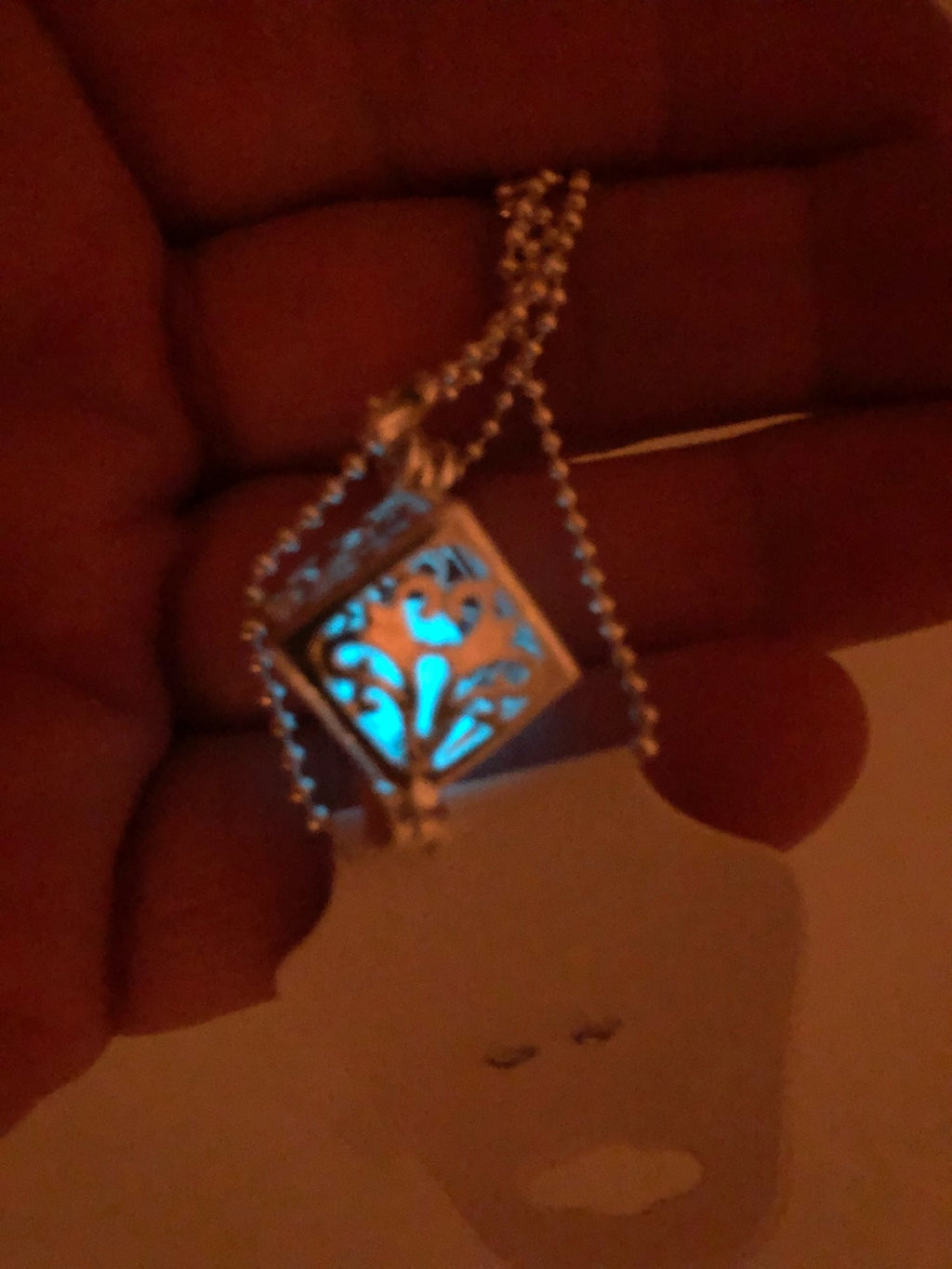 Glow In The Dark Necklace Moon Square Heart Necklaces For Woman Hollow Water Drop Pendant - MERGE.DAY.1.FREESTYLE