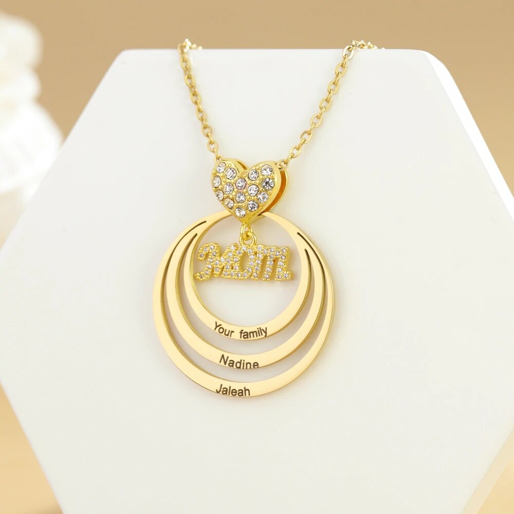 Custom MOM Infinite Love Name Necklace Personalized Kids Names Pendant - MERGE.DAY.1.FREESTYLE
