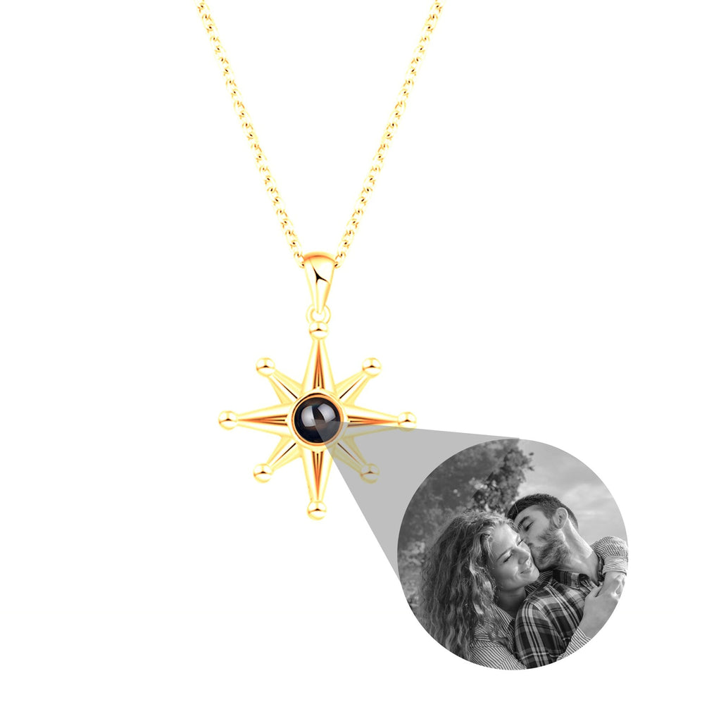 Custom Photo Necklace Flower Pendant Personalized Projection Jewelry - MERGE.DAY.1.FREESTYLE