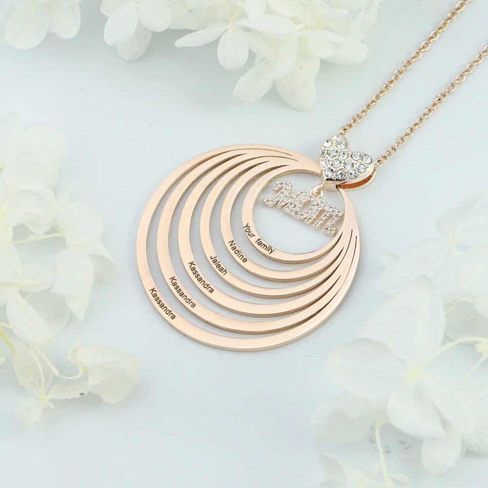 Custom MOM Infinite Love Name Necklace Personalized Kids Names Pendant - MERGE.DAY.1.FREESTYLE