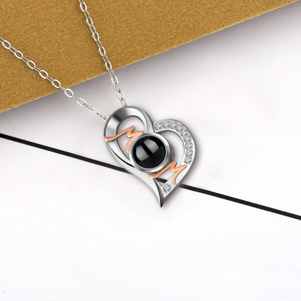 Heart Projection Necklace Personalized Photo MOM Pendant - MERGE.DAY.1.FREESTYLE