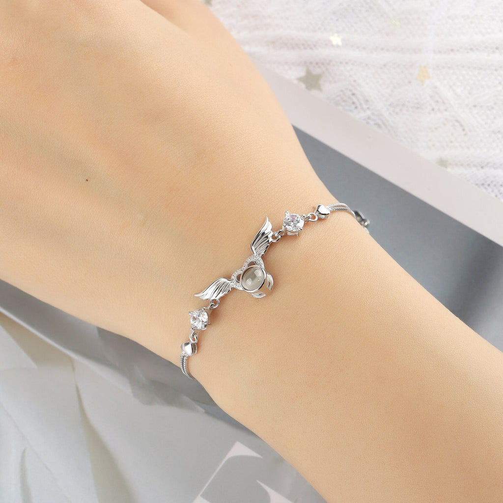 Personalized Photo 100 Languages Projection Bracelet for Angle Wing Memory Bracelets - MERGE.DAY.1.FREESTYLE