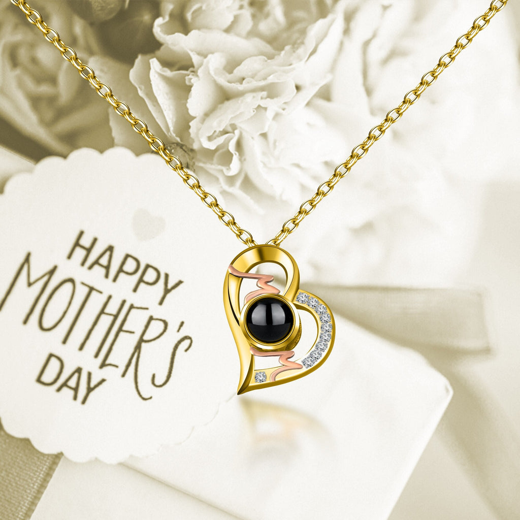 Heart Projection Necklace Personalized Photo MOM Pendant - MERGE.DAY.1.FREESTYLE