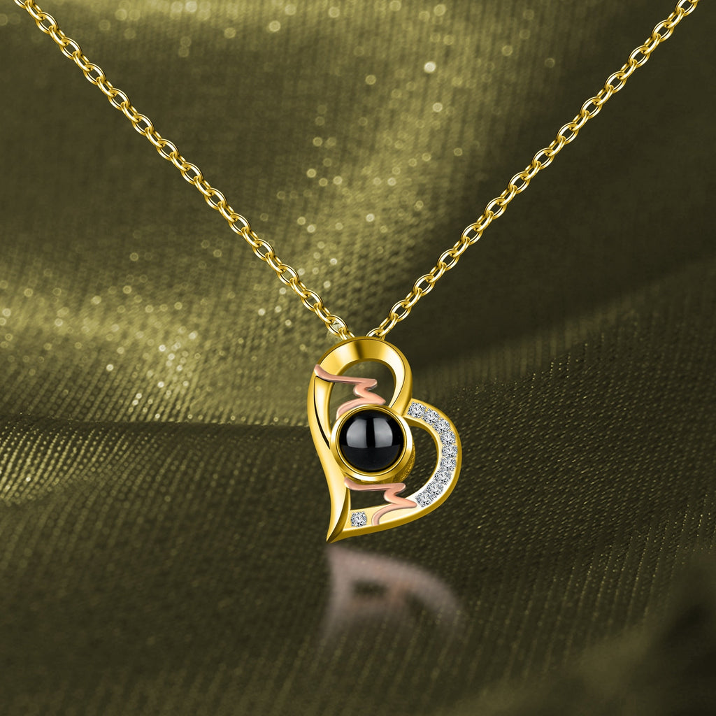 Heart Projection Necklace Personalized Photo MOM Pendant - MERGE.DAY.1.FREESTYLE
