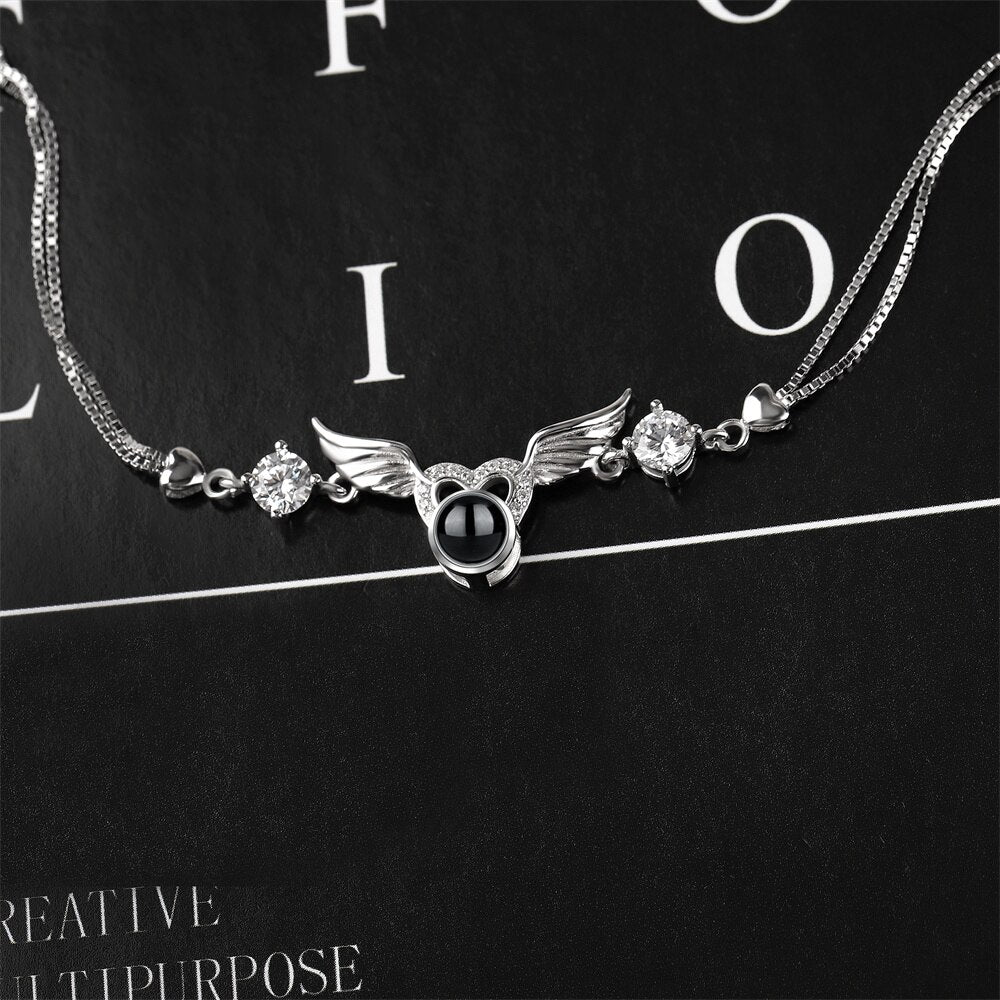 Personalized Photo name Projection Bracelet for Angle Wing Memory Bracelets - MERGE.DAY.1.FREESTYLE