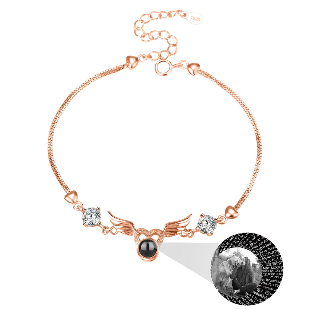 Personalized Photo name Projection Bracelet for Angle Wing Memory Bracelets - MERGE.DAY.1.FREESTYLE