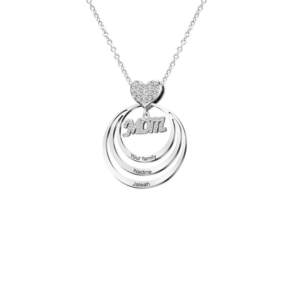 Custom MOM Infinite Love Name Necklace Personalized Kids Names Pendant - MERGE.DAY.1.FREESTYLE
