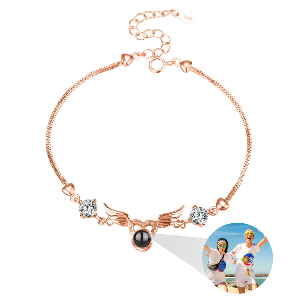 Personalized Photo name Projection Bracelet for Angle Wing Memory Bracelets - MERGE.DAY.1.FREESTYLE