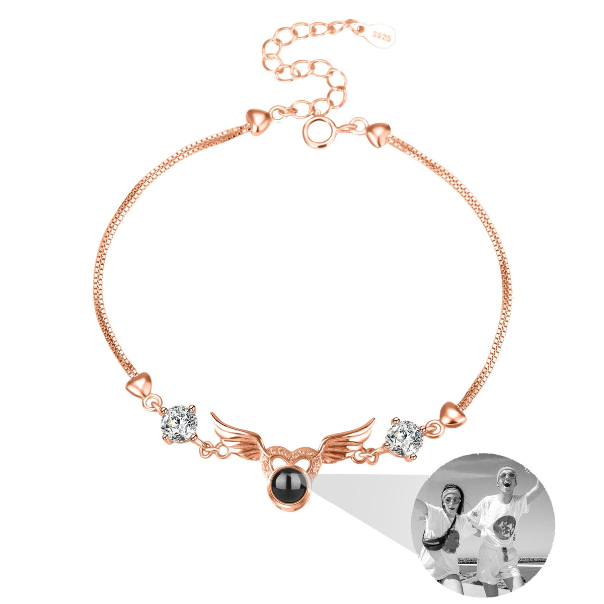 Personalized Photo name Projection Bracelet for Angle Wing Memory Bracelets - MERGE.DAY.1.FREESTYLE