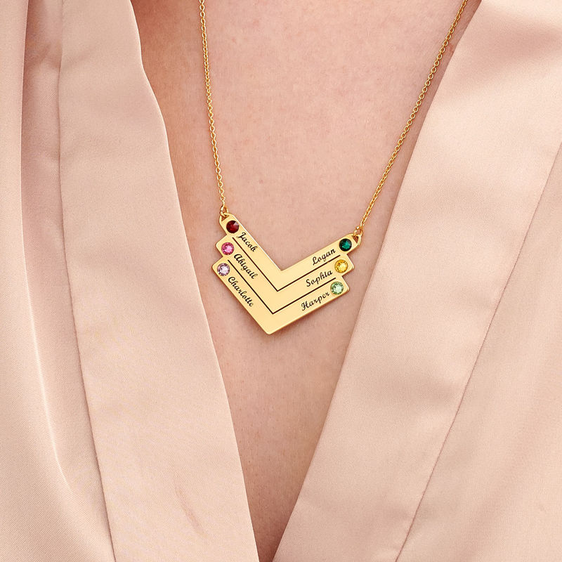 Personalized Family Necklace Mothers Day Birthstone Jewelry Customized Engraving Name Necklace - MERGE.DAY.1.FREESTYLE