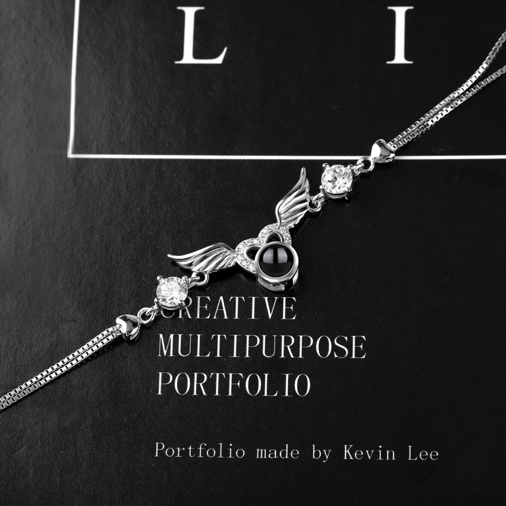 Personalized Photo 100 Languages Projection Bracelet for Angle Wing Memory Bracelets - MERGE.DAY.1.FREESTYLE