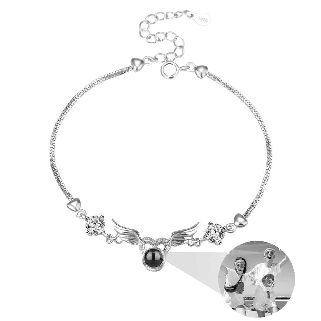 Personalized Photo name Projection Bracelet for Angle Wing Memory Bracelets - MERGE.DAY.1.FREESTYLE