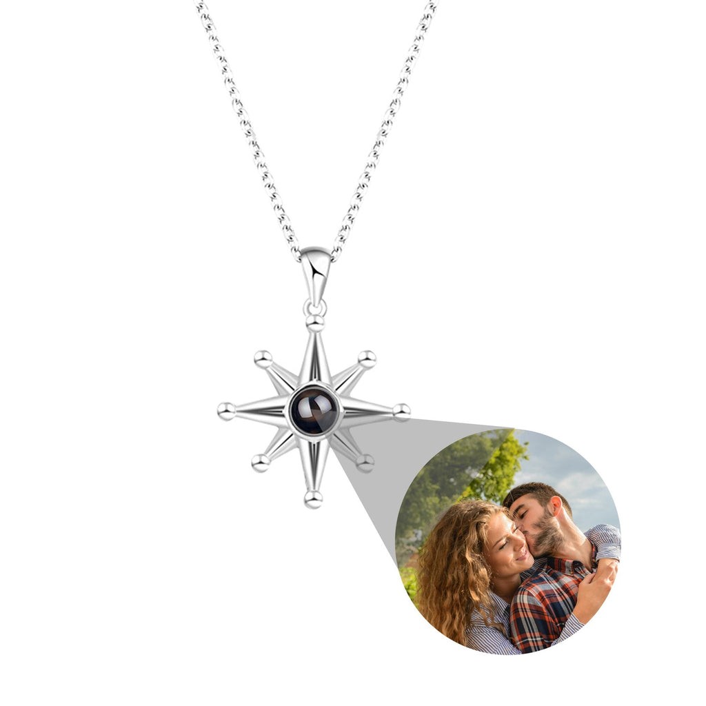 Custom Photo Necklace Flower Pendant Personalized Projection Jewelry - MERGE.DAY.1.FREESTYLE