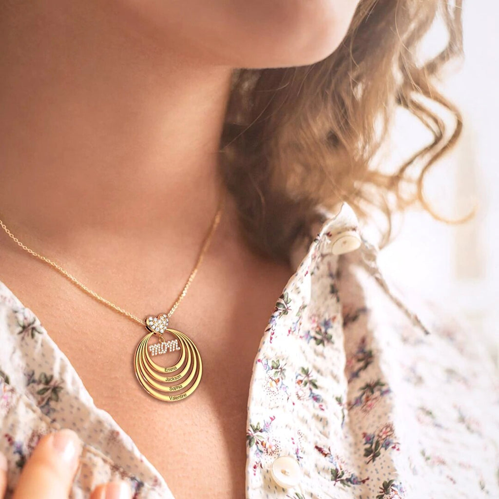 Custom MOM Infinite Love Name Necklace Personalized Kids Names Pendant - MERGE.DAY.1.FREESTYLE