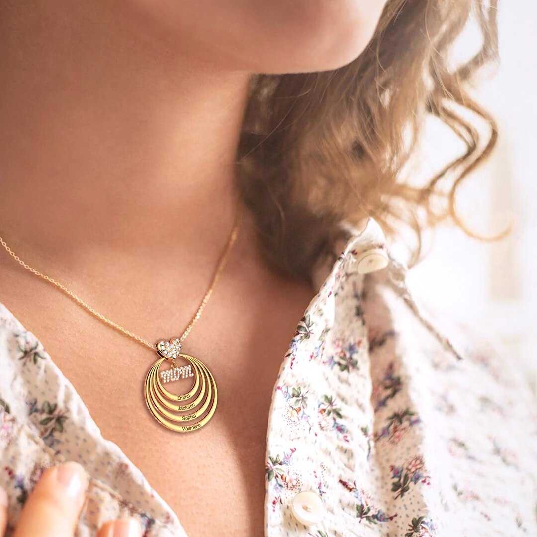 Custom MOM Infinite Love Name Necklace Personalized Kids Names Pendant - MERGE.DAY.1.FREESTYLE