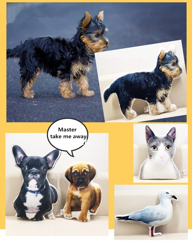Photo customization DIY cushions Creative gift dogs pillow Plush Toys Dolls Stuffed Animal cushion Sofa Car Decorative - MERGE.DAY.1.FREESTYLE