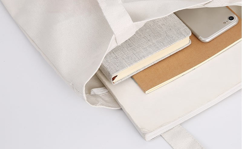 Custom Tote Bag Shopping Add Your Text Print Original Design Zipper Unisex Fashion Travel Canvas Bags - MERGE.DAY.1.FREESTYLE