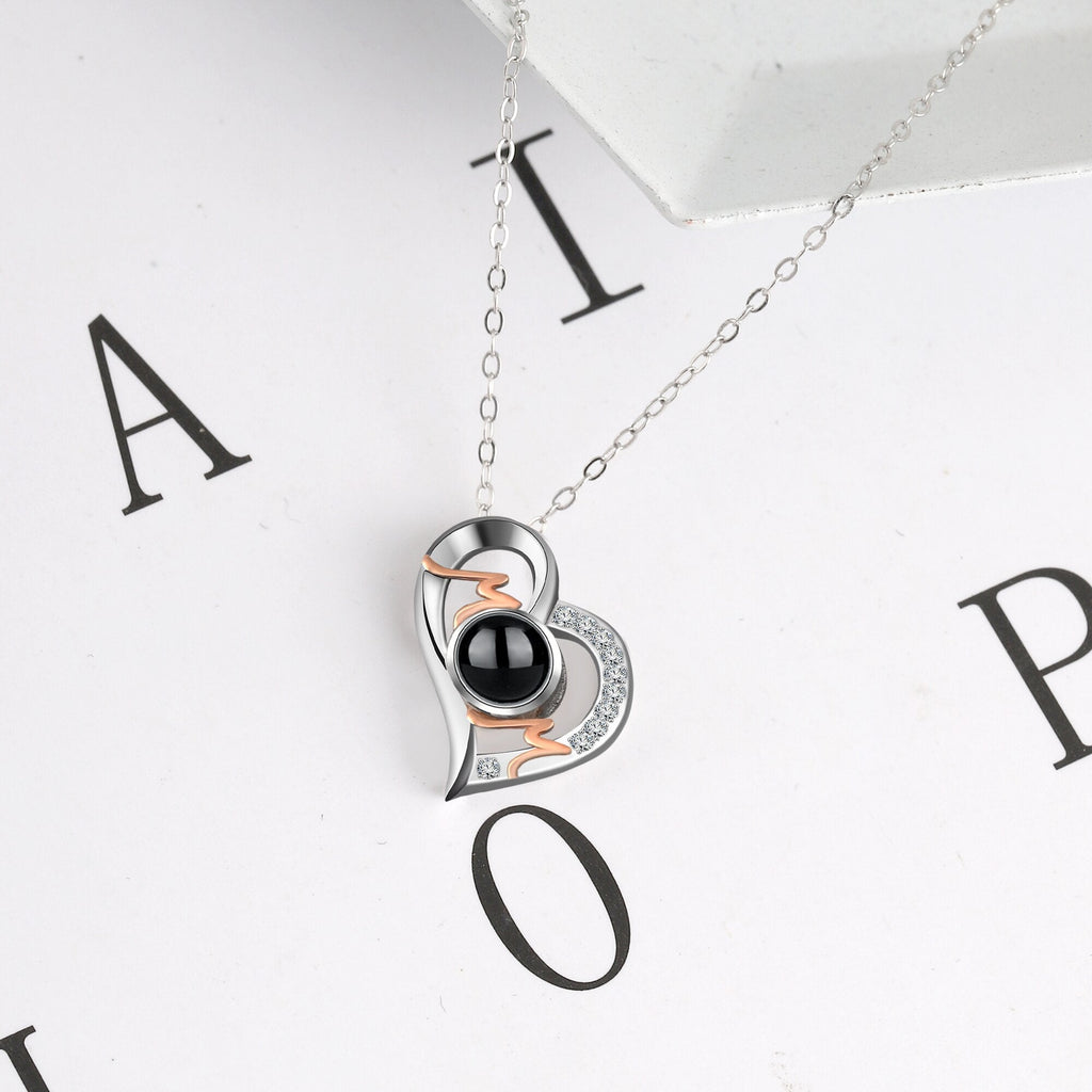 Heart Projection Necklace Personalized Photo MOM Pendant - MERGE.DAY.1.FREESTYLE