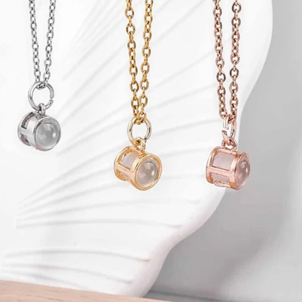 Birth Flowers Customized Projection Photo Necklaces Memorial Birthday Gift - MERGE.DAY.1.FREESTYLE