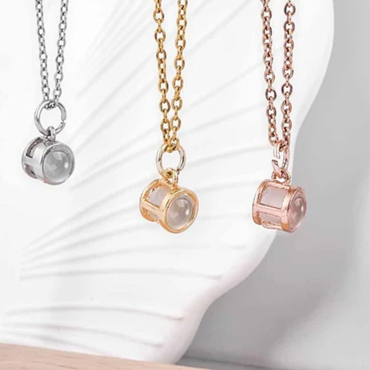 Birth Flowers Customized Projection Photo Necklaces Memorial Birthday Gift - MERGE.DAY.1.FREESTYLE