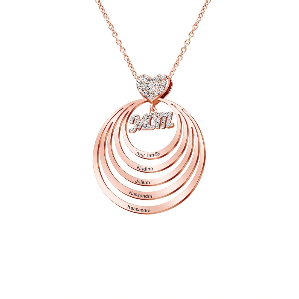 Custom MOM Infinite Love Name Necklace Personalized Kids Names Pendant - MERGE.DAY.1.FREESTYLE