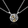 2Pcs Simple Matching Sun Moon Pendant Couple Necklace I Love You Jewelry - MERGE.DAY.1.FREESTYLE